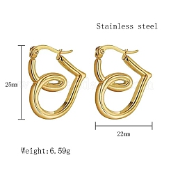 Orecchino a cerchio in acciaio inossidabile 304 per donna&nbsp;NS6232-1