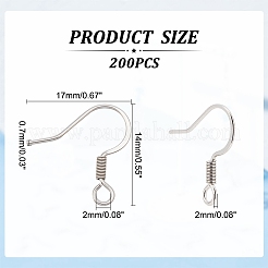 Ganchos para pendientes franceses de acero inoxidable 304 resistentes al deslustre&nbsp;STAS-N0013-15P