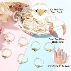 Bagues en perles d'eau douce naturelles et perles en acier inoxydable 304&nbsp;RJEW-FS00001-12