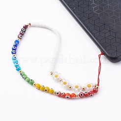 Chakra evil eye lampwork con cuentas correas móviles&nbsp;HJEW-JM00434