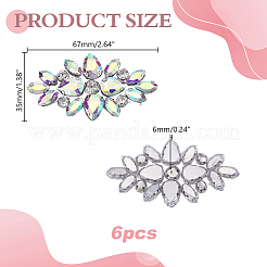Accessoires d'ornement en verre strass&nbsp;DIY-WH0308-990B