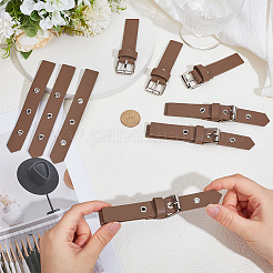 6 Paar aufnähbare Knebelschnallen aus PU-Leder&nbsp;DIY-GF0012-87A