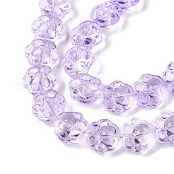 Transparentes perles de verre de galvanoplastie brins&nbsp;EGLA-T021-12E