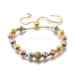 Messing Micro pave Zirkonia Slider Armbänder&nbsp;BJEW-C120-01