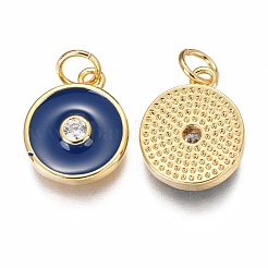 Latón micro pavimenta claro cubic zirconia encantos&nbsp;ZIRC-B002-32G