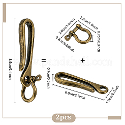 2 pz di fermagli in lega con fermagli a gancio a S&nbsp;FIND-PH0026-11A-AB