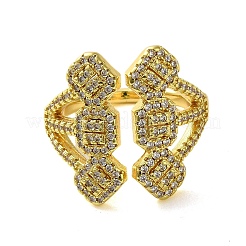 Ottone con anelli in zirconia cubica&nbsp;RJEW-B057-04G-04