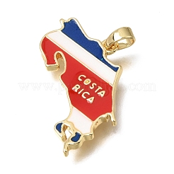 Pendentifs d'émail en laiton &nbsp;KK-C263-30A-G