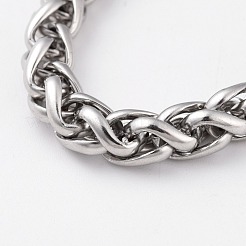 Anlaufgeschützte Unisex-Weizenkettenarmbänder aus 304 Edelstahl&nbsp;BJEW-JB04778