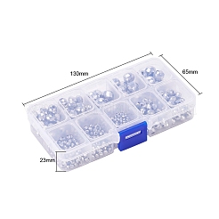 710pcs galvanisieren transparente Glasperlenstränge&nbsp;DIY-YW0003-07