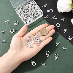 50 Satz Ring-Knebelverschlüsse aus Legierung im tibetischen Stil&nbsp;FIND-YW0009-76