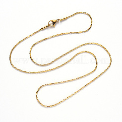 Collana con catena a maglie Boston in acciaio inossidabile 304 con placcatura sotto vuoto in PVD&nbsp;NJEW-S420-005B-G