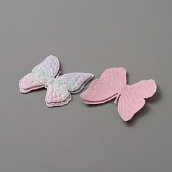Tissu en forme de papillon coudre sur des patchs appliqués&nbsp;DIY-WH0032-89F