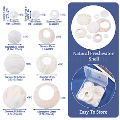 9 stücke 9 stil natürliche süßwasser shell große anhänger&nbsp;SHEL-TA0001-28