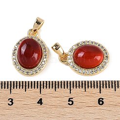 Natürlicher Karneol (gefärbt und erhitzt) ovale Anhänger&nbsp;KK-P283-41G