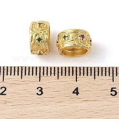 Perlas espaciadoras de circonio cúbico micro pavimentadas de latón chapado en rack&nbsp;KK-E113-04G