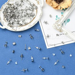 100 pièce de 2 styles de boucles d'oreilles à tige en acier inoxydable 304&nbsp;STAS-YW0003-44