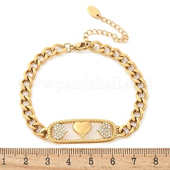 Bracciali in acciaio inossidabile 304 rettangolari&nbsp;BJEW-R011-01G-04