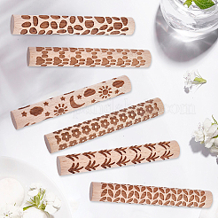 6 rullo per texture in argilla con manico in legno in 6 stili&nbsp;TOOL-CN0001-11