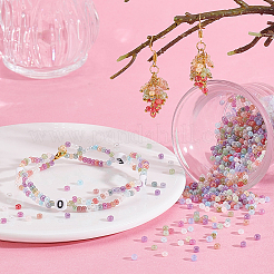 80g 8 couleurs 6/0 perles de rocaille en verre&nbsp;GLAA-PH0003-68C