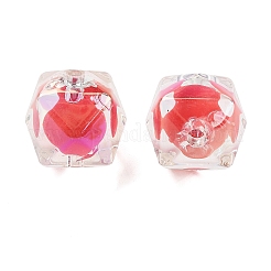 Perlas de acrílico opaco chapado uv&nbsp;OACR-S142-05A
