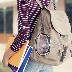 2 bolsa de plástico transparente con cremallera para almacenamiento en 2 colores.&nbsp;ABAG-FH0001-16A
