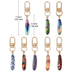 8 pièce 8 styles de pendentifs décoratifs en alliage émaillé&nbsp;KEYC-YW00183