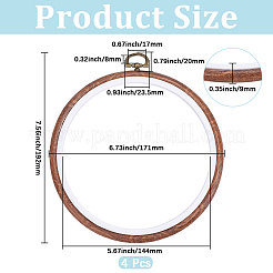 4 Stück PP- und PVC-Kunststoff-Imitat-Holz-Kreuzstich-Stickrahmen&nbsp;DIY-CY0002-60