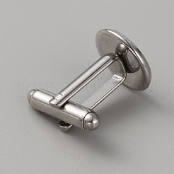 Manschettenknopf aus Edelstahl 304&nbsp;STAS-WH0017-027
