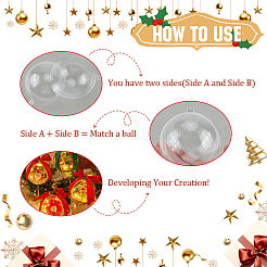 25 stücke 5 arten transparenz acryl weihnachten kugeln anhänger&nbsp;DIY-CP0013-38