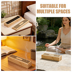 Scatola rettangolare in legno per incenso&nbsp;AJEW-WH0817-031