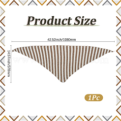 Sciarpa triangolare in maglia a righe in poliestere per donna&nbsp;AJEW-WH20070-106B
