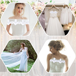 Ruban de dentelle à fleurs en polyester de 3 mètre&nbsp;OCOR-WH20001-20B