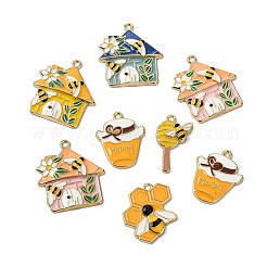 30 pendentif en alliage émaillé sur le thème des abeilles&nbsp;ENAM-CJ0006-58