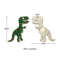 26 Stück 26 Stil-Emaille-Anhänger aus heller Goldlegierung&nbsp;ENAM-YW0001-79