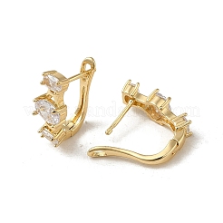 Boucles d'oreilles en laiton&nbsp;EJEW-L271-13KCG-01