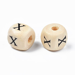 Perlen aus natürlichem Ahornholz&nbsp;WOOD-Q030-36