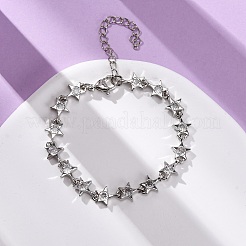 Messing-Gliederarmbänder mit Mikropflaster und klaren Zirkonia für Damen&nbsp;BJEW-D342-01P
