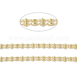 Catene a maglie poligonali in ottone con placcatura a cremagliera&nbsp;CHC-C005-09G