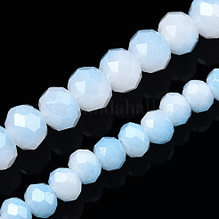 Zweifarbige Glasperlenstränge aus Jadeimitat&nbsp;X-GLAA-T033-01C-06