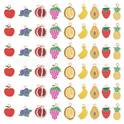 90 pendentif en alliage émaillé à 9 styles sur le thème des fruits&nbsp;ENAM-TA0003-21