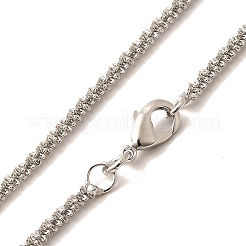 Collane a catena a grano in ottone placcato da 2 mm per donne e uomini&nbsp;MAK-L044-58P