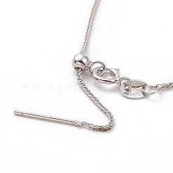 Collana anti-ossidazione in argento sterling rodiato 925 catene di grano per donna&nbsp;X-STER-I021-04P