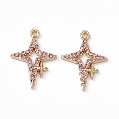 Legierung rhinestone-anhänger&nbsp;PALLOY-P287-08LG-02