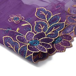 Blumenmuster-Polyester-Mesh-Tüll-Stoff&nbsp;DIY-WH0308-320