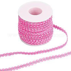 Gorgecraft 25m de rubans de dentelle en fil métallique, ruban jacquard, Accessoires de vêtement, perle rose, 1/4 pouce (8 mm)