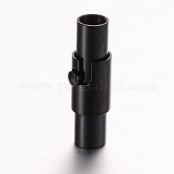 304 Edelstahl-Verschlussrohr-Magnetverschluss, Kolumne, Metallgrau, 16x5 mm, Bohrung: 3 mm