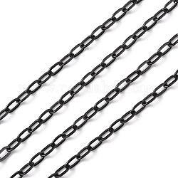 Placage ionique (ip) 304 chaînes porte-câbles en acier inoxydable, gunmetal, 4.5x2.5mm