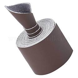 Cordón plano de microfibra imitación cuero, Accesorios de la ropa, café, 50x1.5mm, alrededor de 2.19 yarda (2 m) / rollo