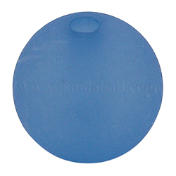 Round Transparent Acrylic Beads, Frosted, Light Blue, 8mm, Hole: 1.5mm